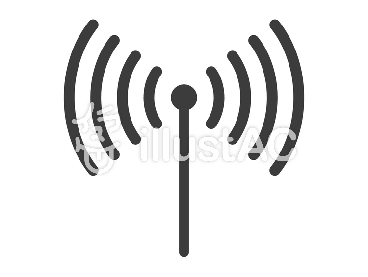 電波 アイコンイラスト No 無料イラストなら イラストac