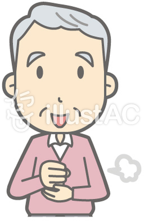 老人男性C-なるほど-バスト 老人男性C-なるほど-バストのイラスト