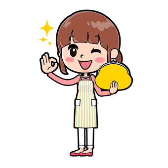 Apron mom wallet OK Apron mom wallet OK
