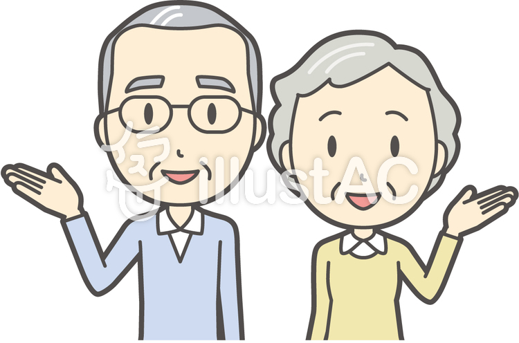 男女セット老人-019-バスト 男女セット老人-019-バストのイラスト