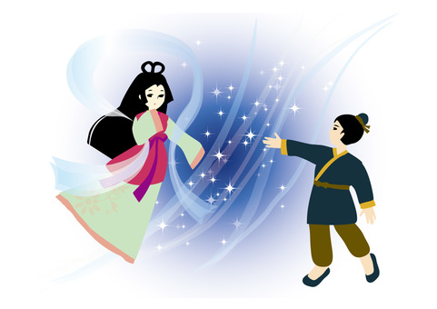 免费的剪贴画:织女 hikoboshi 七夕 人 夏天 - 184421 |illustac