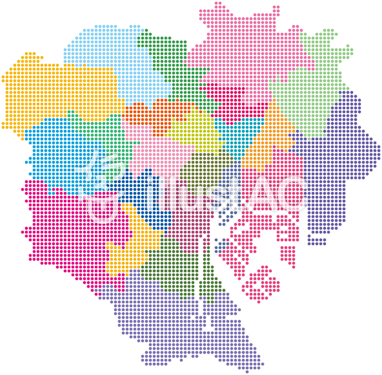 東京23区_ドット地図 東京23区_ドット地図のイラスト
