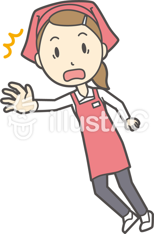 女性スーパー店員-311-全身 女性スーパー店員-311-全身のイラスト