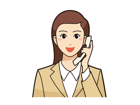 一个女人打电话