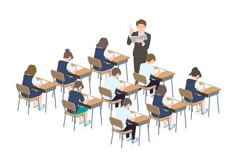Illustration of children learning survival skills in a classroom setting, relevant to the Amazon plane crash survival story