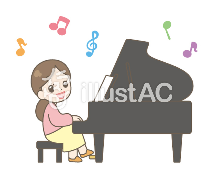 Woman Playing The Piano Free Cliparts Illustac